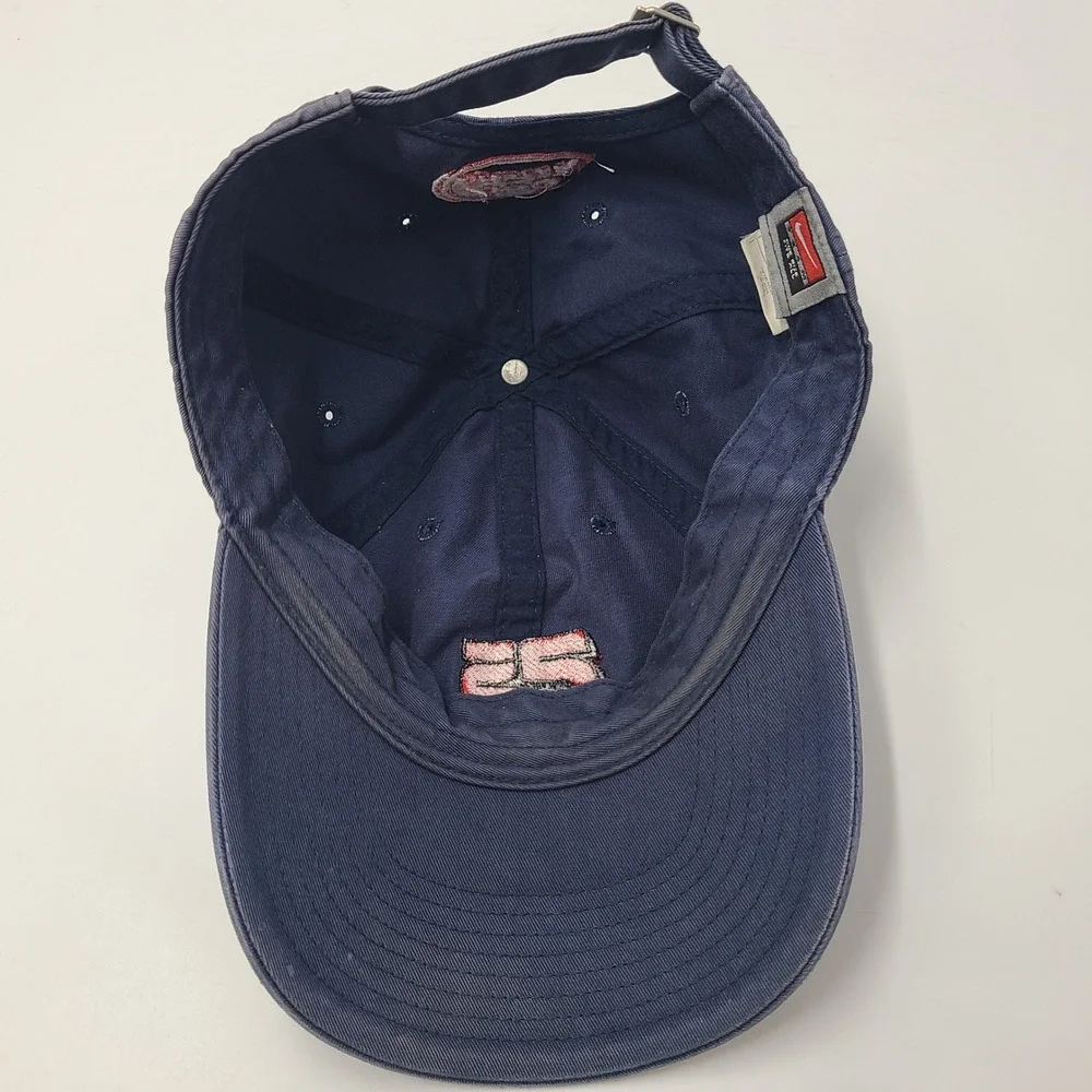 Vintage Nike Hat Strapback Blue Red ESPN 25th Anniversary Bud Light Distressed